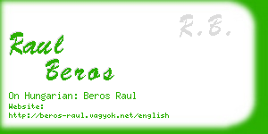 raul beros business card